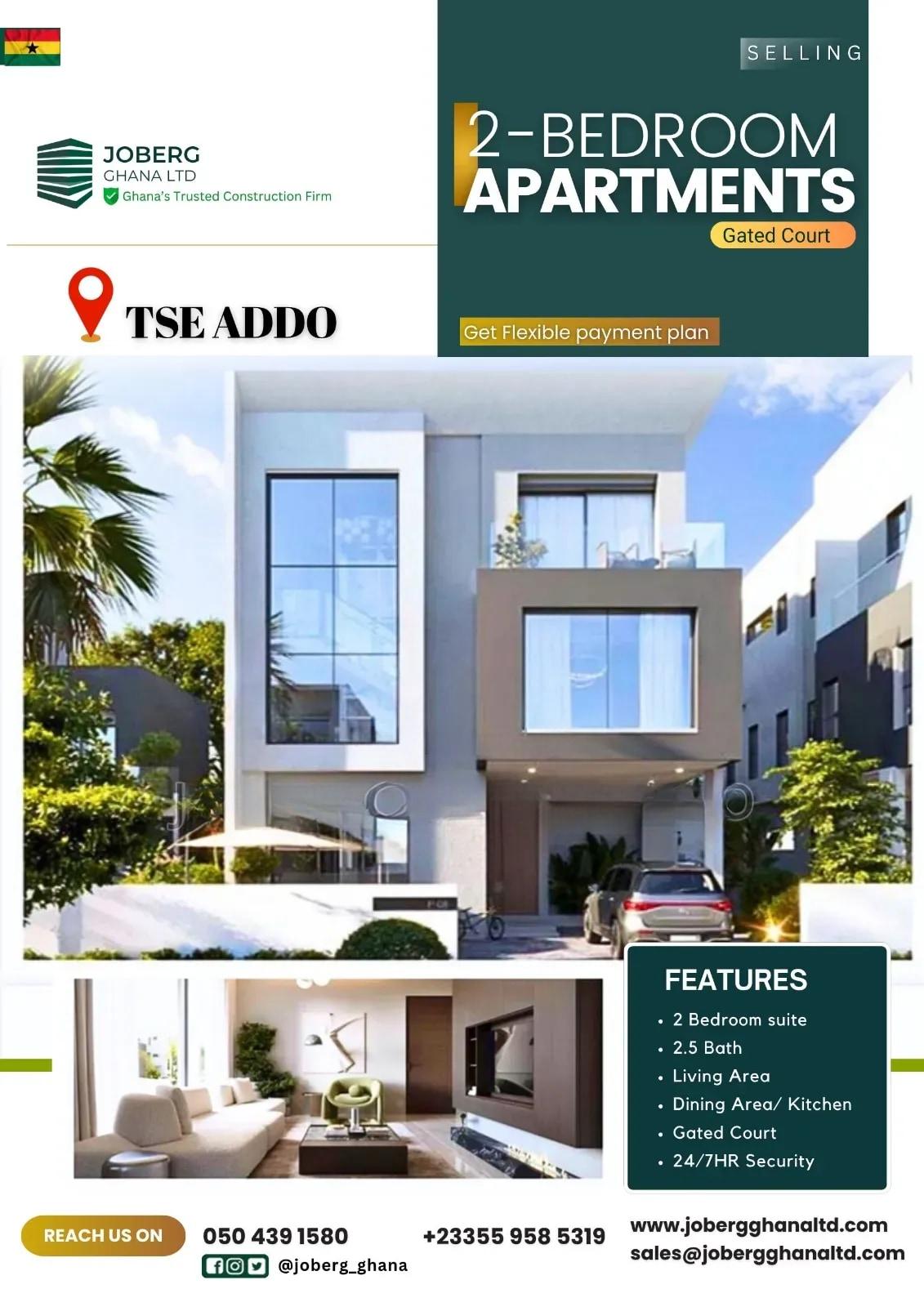 2bdrm Apartment in Tseaddo for sale - 2 bedroom Apartment in Greater Accra, Teshie, Tseaddo - Sale