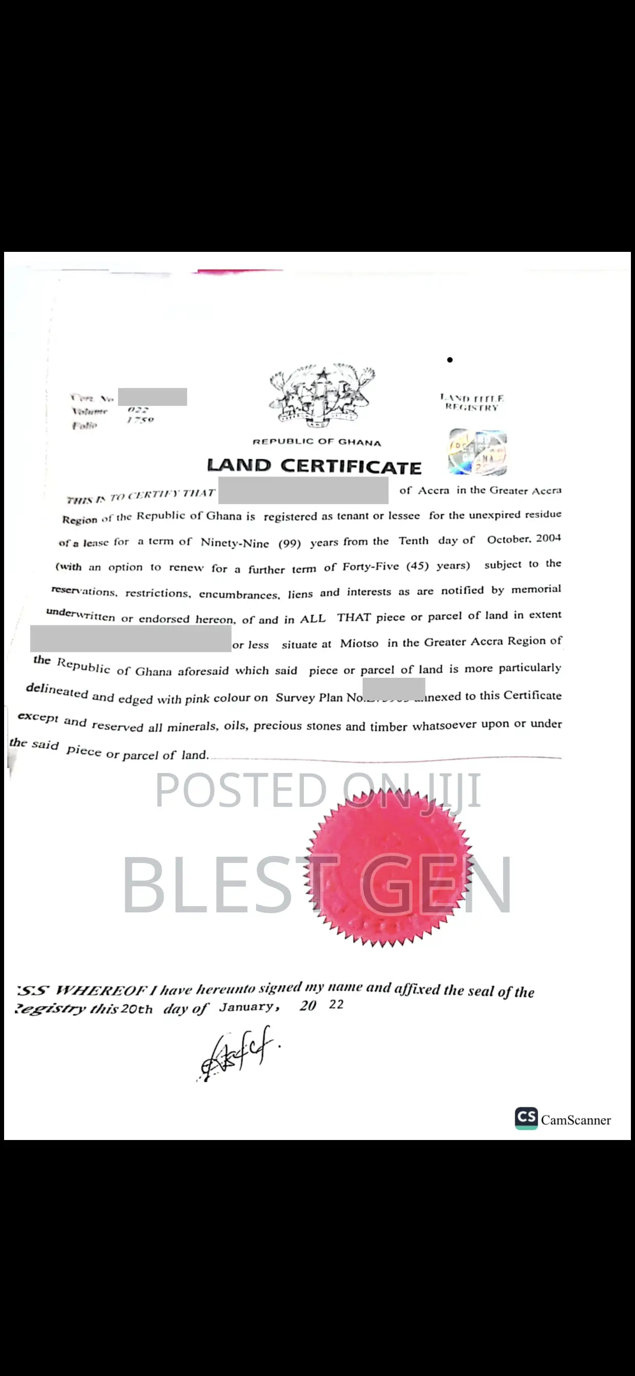 Titled Land For Sale In Miotso-prampram– Invest In A Fast Growing Area - Land in Greater Accra, Tema Metropolitan, Community 25, 16/06 - Sale
