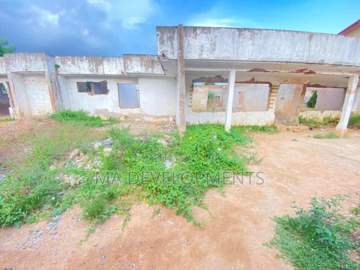 One Plot of Land With Uncompleted Structure for Sale at Tantra Hills - Land in Greater Accra, Tantra Hills, Ola Achool Area - Sale