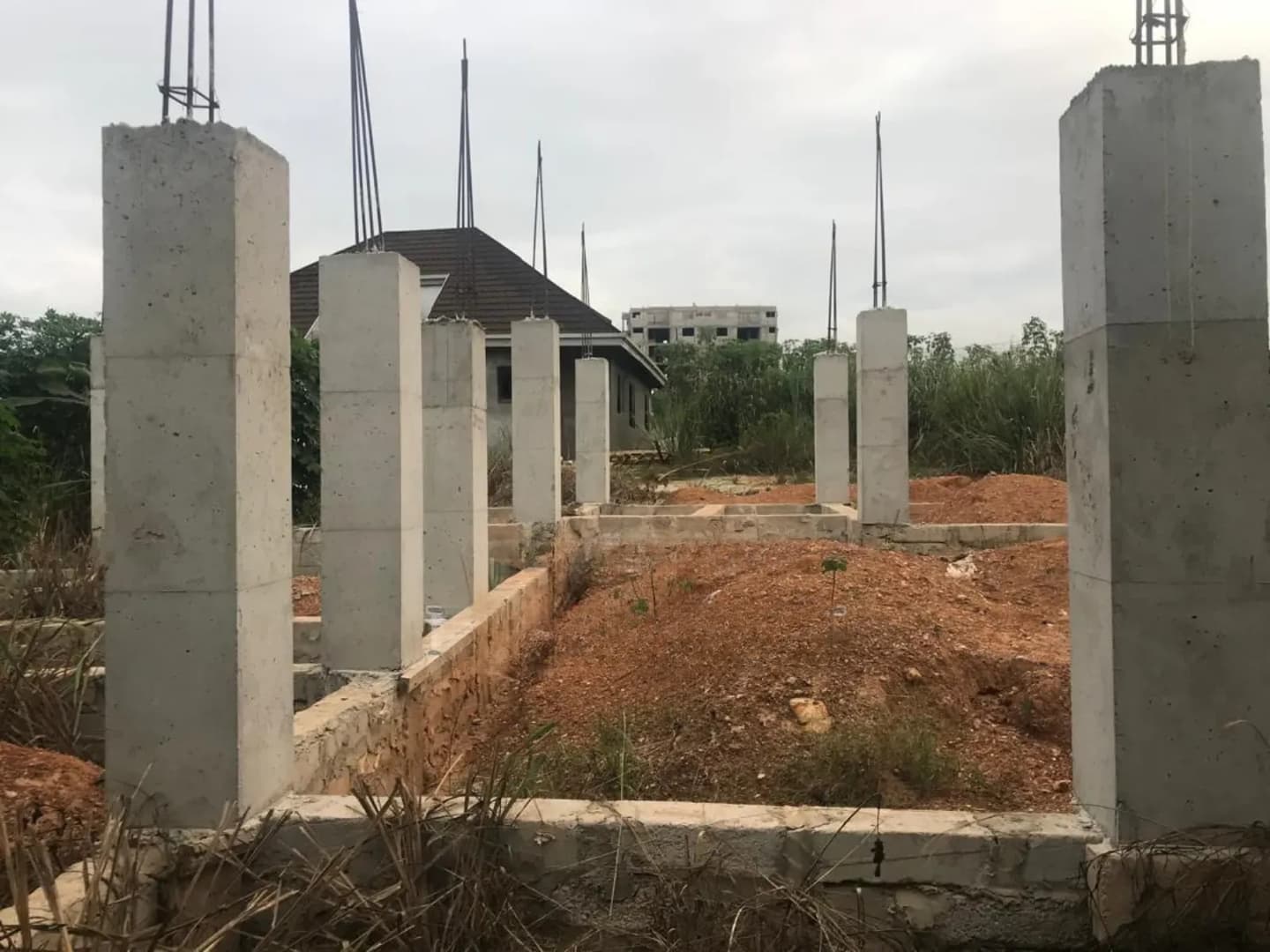 Land With 3 Bedrooms Footings for Sale at Santase Darko - Land in Ashanti, Kumasi Metropolitan - Sale