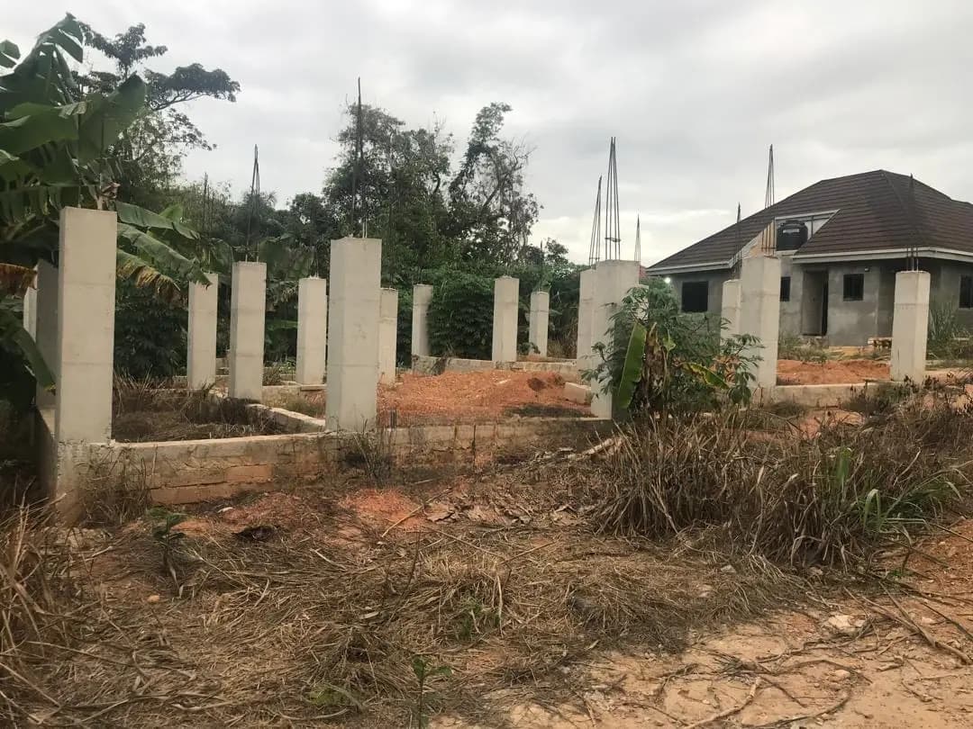 Prime Land With Ongoing Structure For Sale At Apire – Darko - Land in Ashanti, Kumasi Metropolitan - Sale